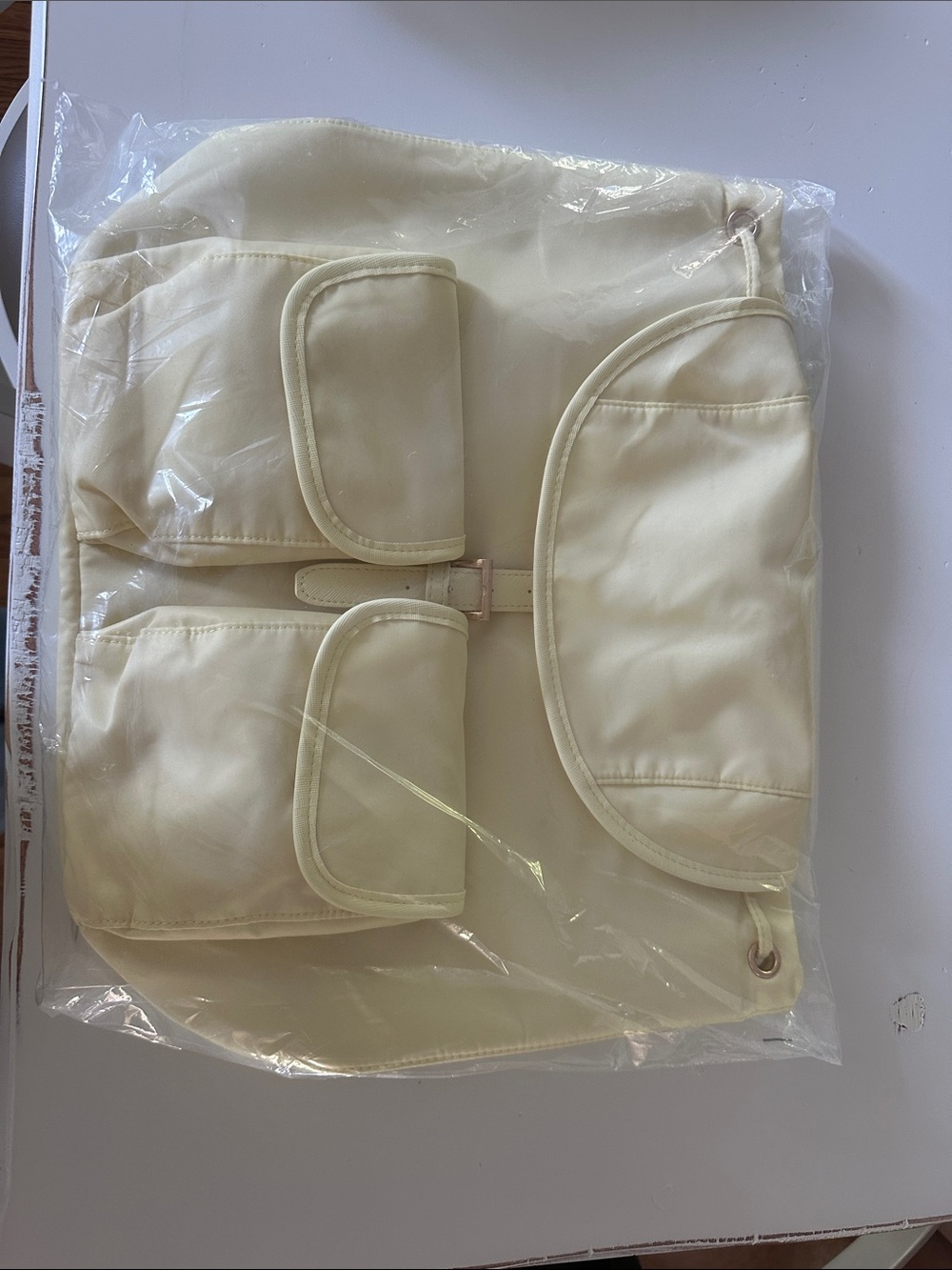 Cream Women's Shorts with Utility Pockets